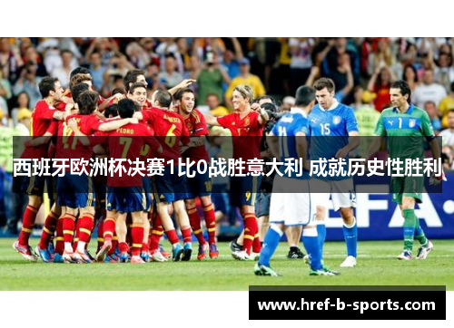 西班牙欧洲杯决赛1比0战胜意大利 成就历史性胜利 西班牙欧洲杯决赛1比0战胜意大利 成就历史性胜利