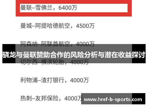 骁龙与曼联赞助合作的风险分析与潜在收益探讨